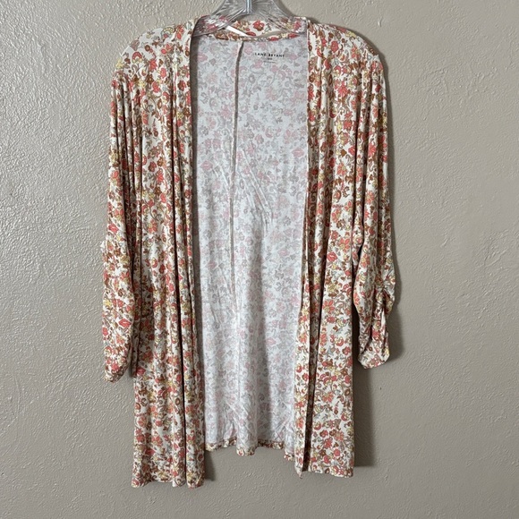 Lane Bryant Women’s Plus Size Floral Open Cardigan 18/20 2X Cream - Picture 1 of 6